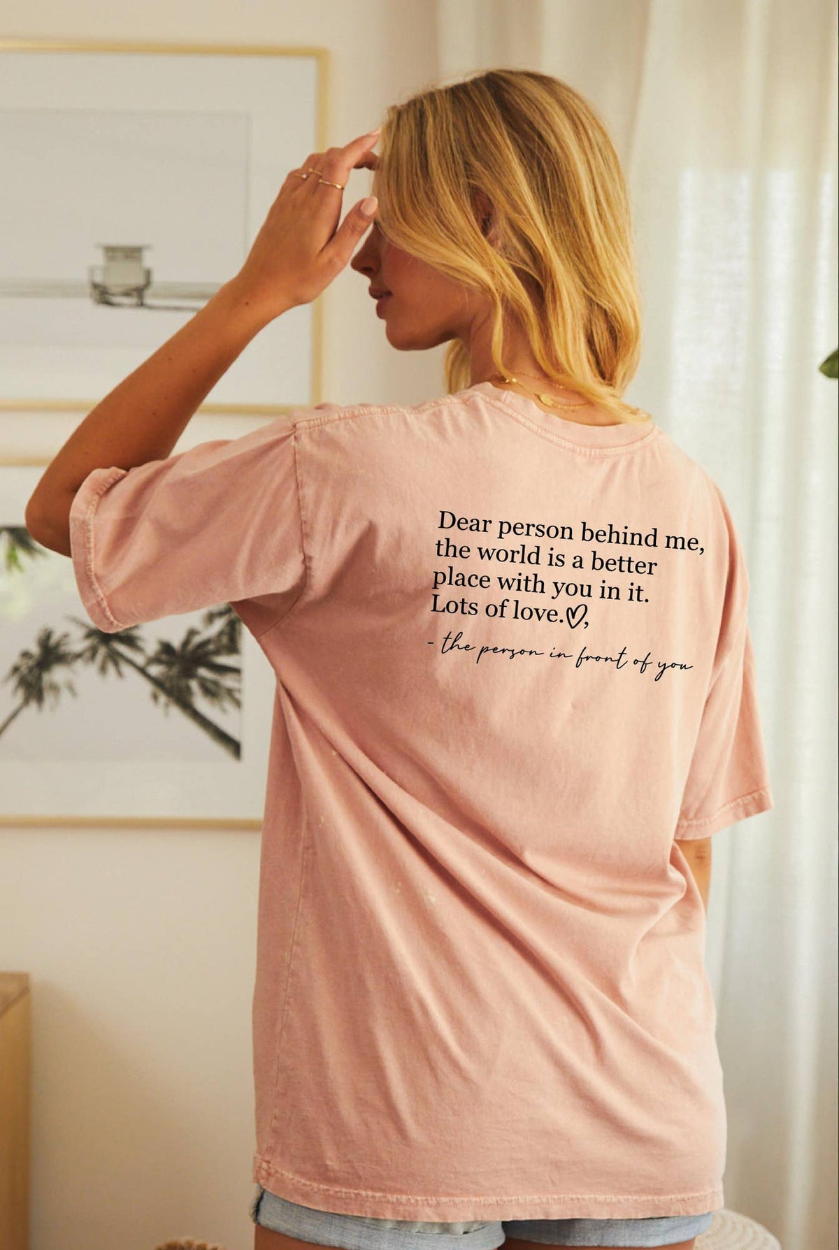 Dear Person Behind Me Mineral Washed Graphic Tee